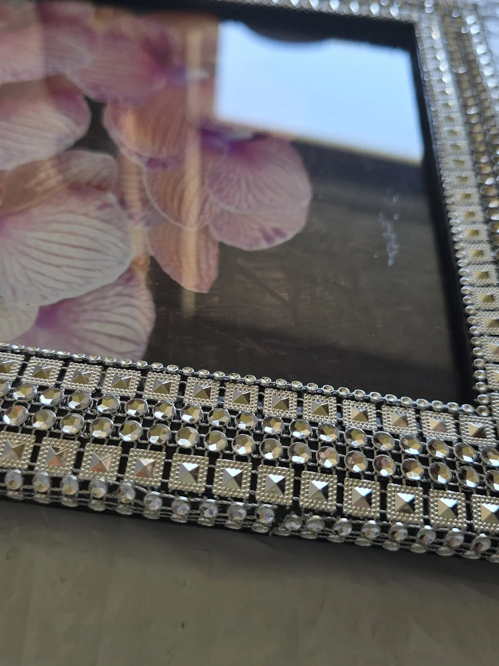 Framed Pink Orchid Wall Art New Heavy Handmade Frame 12x10 In Pic 8x10in